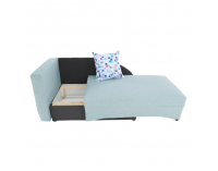 Rozkladacie kreslo s úložným priestorom Bella L - mentolová / sivá