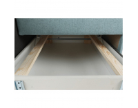 Rozkladacie kreslo s úložným priestorom Bella L - mentolová / sivá