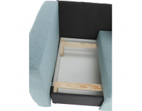 Rozkladacie kreslo s úložným priestorom Bella L - mentolová / sivá