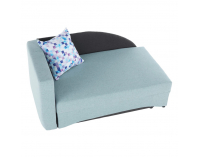 Rozkladacie kreslo s úložným priestorom Bella L - mentolová / sivá