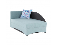 Rozkladacie kreslo s úložným priestorom Bella L - mentolová / sivá