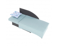 Rozkladacie kreslo s úložným priestorom Bella L - mentolová / sivá