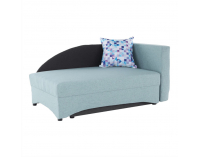 Rozkladacie kreslo s úložným priestorom Bella P - mentolová / sivá