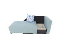 Rozkladacie kreslo s úložným priestorom Bella P - mentolová / sivá