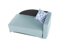 Rozkladacie kreslo s úložným priestorom Bella P - mentolová / sivá