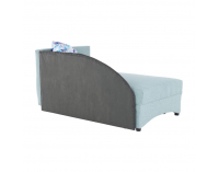 Rozkladacie kreslo s úložným priestorom Bella P - mentolová / sivá