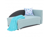 Rozkladacie kreslo s úložným priestorom Bella P - mentolová / sivá