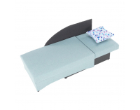 Rozkladacie kreslo s úložným priestorom Bella P - mentolová / sivá