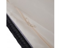 Záhradný úložný box / lavica Bemus - čierna, prírodná, krémová