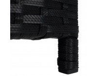 Záhradný úložný box / lavica Bemus - čierna, prírodná, krémová