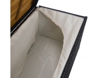 Záhradný úložný box / lavica Bemus - čierna, prírodná, krémová