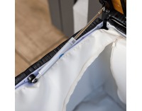 Záhradný úložný box / lavica Bemus - čierna, prírodná, krémová