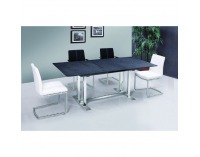 Rozkladací jedálenský stôl Bender - grafitová / oceľ