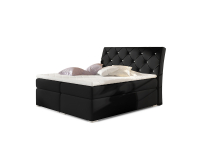 Čalúnená manželská posteľ s úložným priestorom Beneto 160 - čierna (Soft 11)