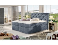 Čalúnená manželská posteľ s úložným priestorom Beneto 160 - modrá