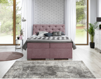 Čalúnená manželská posteľ s úložným priestorom Beneto 180 - čierna (Soft 11)