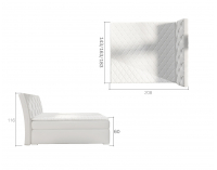 Čalúnená manželská posteľ s úložným priestorom Beneto 180 - čierna (Soft 11)