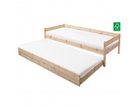 Drevená posteľ s roštom Beny 140 - prírodná