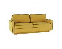 Rozkladacia pohovka s úložným priestorom Bernia - žltá / čierna / buk