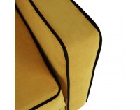 Rozkladacia pohovka s úložným priestorom Bernia - žltá / čierna / buk