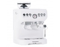 Pákový kávovar Berny - biela / strieborná