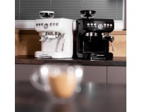 Pákový kávovar Berny - biela / strieborná