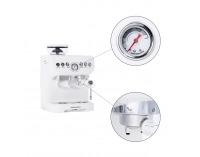 Pákový kávovar Berny - biela / strieborná