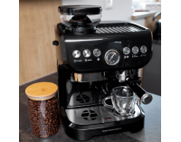 Pákový kávovar Berny - čierna / strieborná