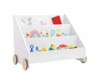 Detská knižnica s kolieskami Berus - biela