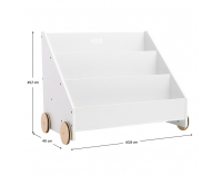 Detská knižnica s kolieskami Berus - biela