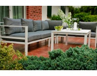 Hliníkový záhradný nábytok Alluminio grande - biela / sivá