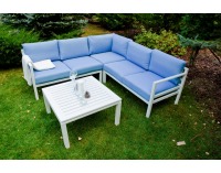 Hliníkový záhradný nábytok Alluminio - biela / modrá