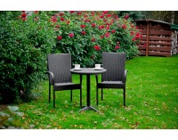 Záhradný set z umelého ratanu Buono - čierna