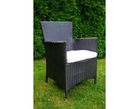 Záhradné kreslo z umelého ratanu Capitale - čierna