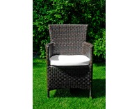 Záhradné kreslo z umelého ratanu Capitale - hnedá