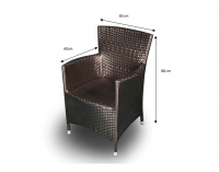 Záhradné kreslo z umelého ratanu Capitale - čierna