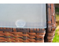 Záhradný nábytok z umelého ratanu Comodo - čierna / ecru