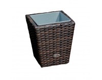 Záhradný kvetináč z umelého ratanu Dijon - hnedá