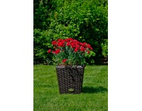 Záhradný kvetináč z umelého ratanu Dijon - hnedá