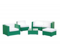 Záhradný nábytok z umelého ratanu Discreto - zelená / ecru