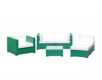 Záhradný nábytok z umelého ratanu Discreto - zelená / ecru