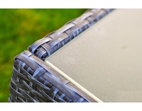 Záhradný nábytok z umelého ratanu Perfetto - sivý melanž / zelená