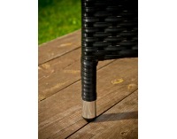 Záhradný set z umelého ratanu Poco - čierna / ecru