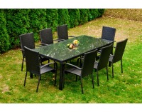 Záhradné kreslo z umelého ratanu Sottile - čierna