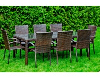 Záhradné kreslo z umelého ratanu Sottile - hnedá