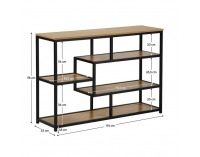 Regál Bilote New Typ 2 - čierna / dub