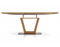 Rozkladací jedálenský stôl Blacky 2 - dub prírodný / čierna