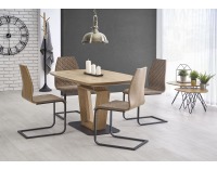 Rozkladací jedálenský stôl Blacky 2 - dub prírodný / čierna