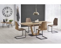 Rozkladací jedálenský stôl Blacky 2 - dub prírodný / čierna