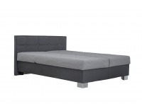 Čalúnená manželská posteľ s roštom a matracom Belfast 180 - tmavosivá / sivá